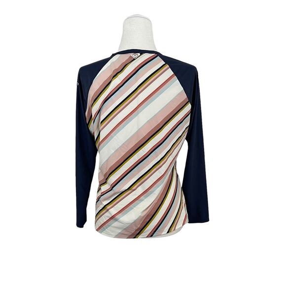 Women's Roxy long sleeved colorful striped rash guard - Medium - Picture 3 of 4